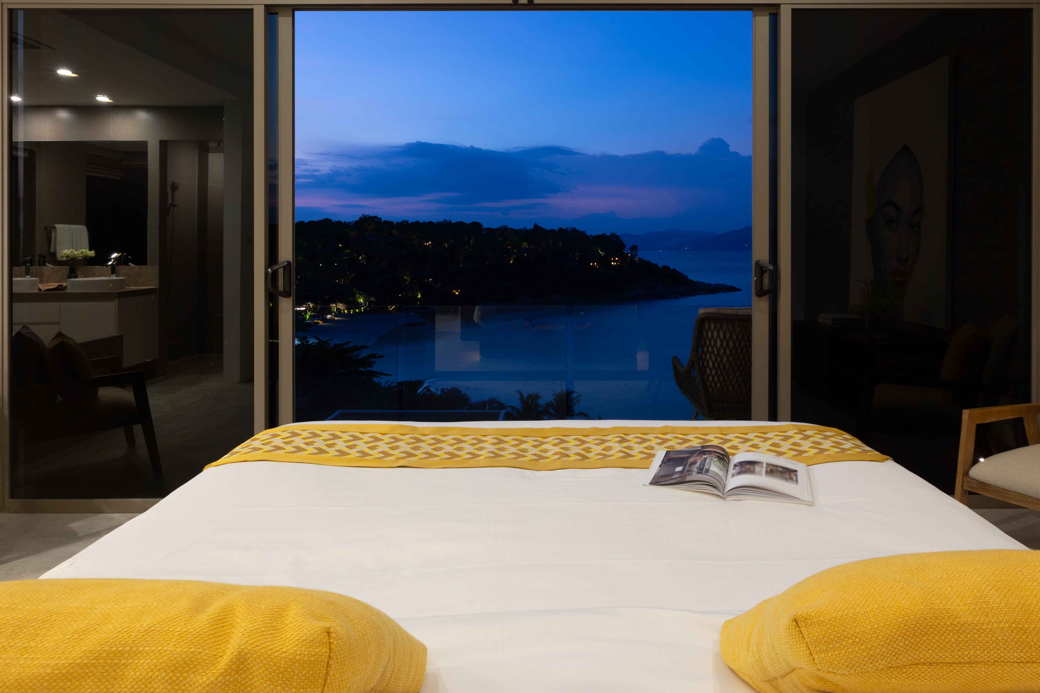 Master Bedroom night time view at Lemon Twist House, Koh Samui