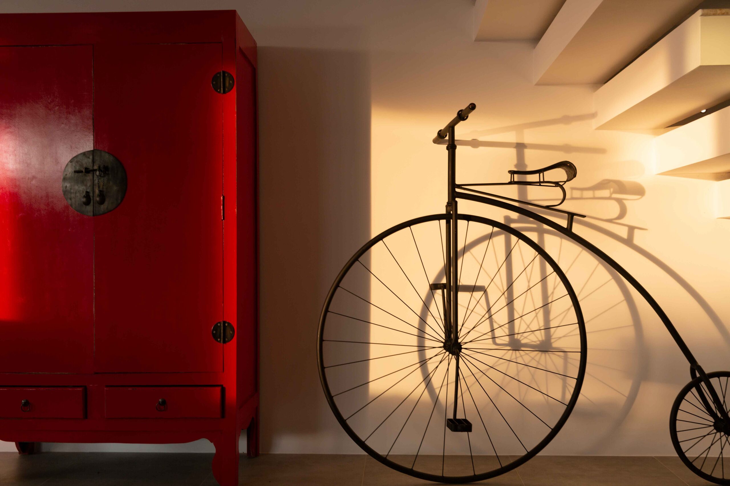 A contemporary look with a Penny Farthing bicycle at Lemon Twist House, Koh Samui